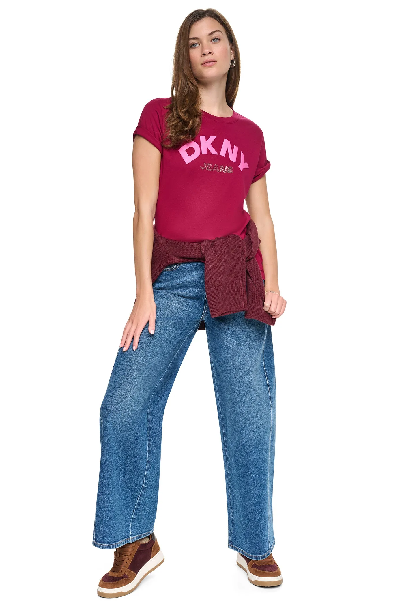 ARCHED RHINESTONE LOGO TEE sold by DKNY product image thumbnail 2