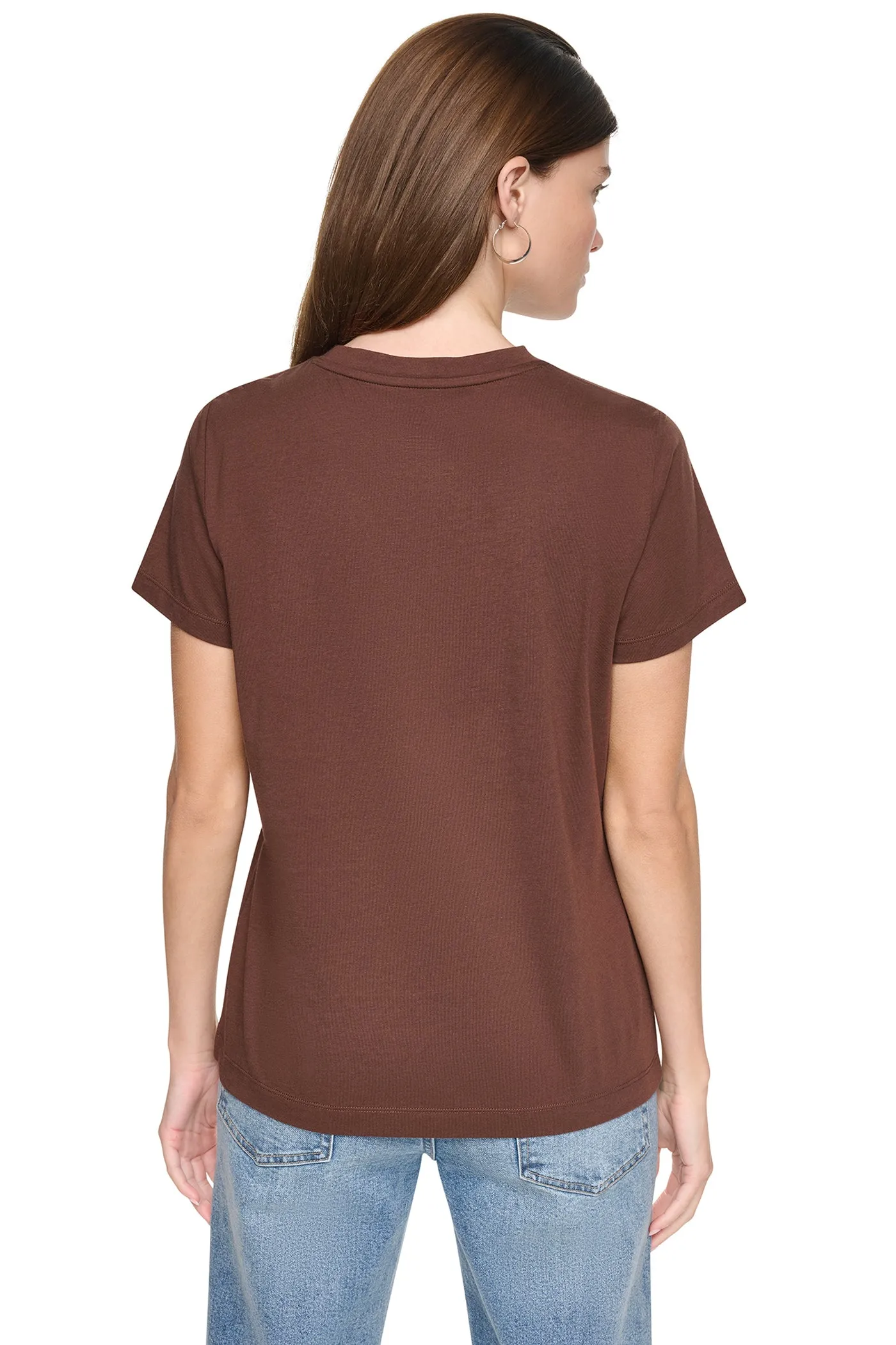 ARCHED RHINESTONE LOGO TEE sold by DKNY product image thumbnail 3