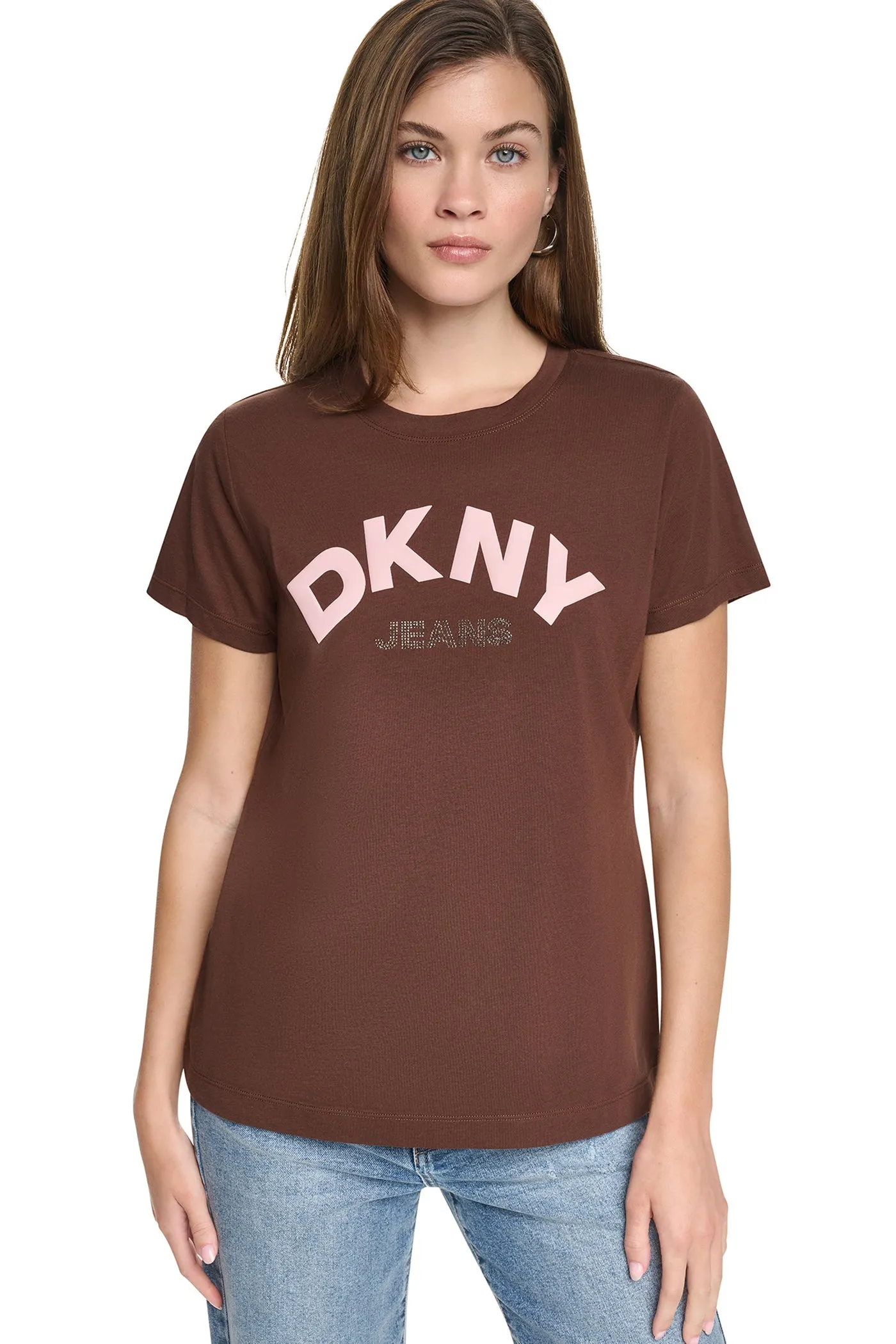 ARCHED RHINESTONE LOGO TEE sold by DKNY product image thumbnail 2
