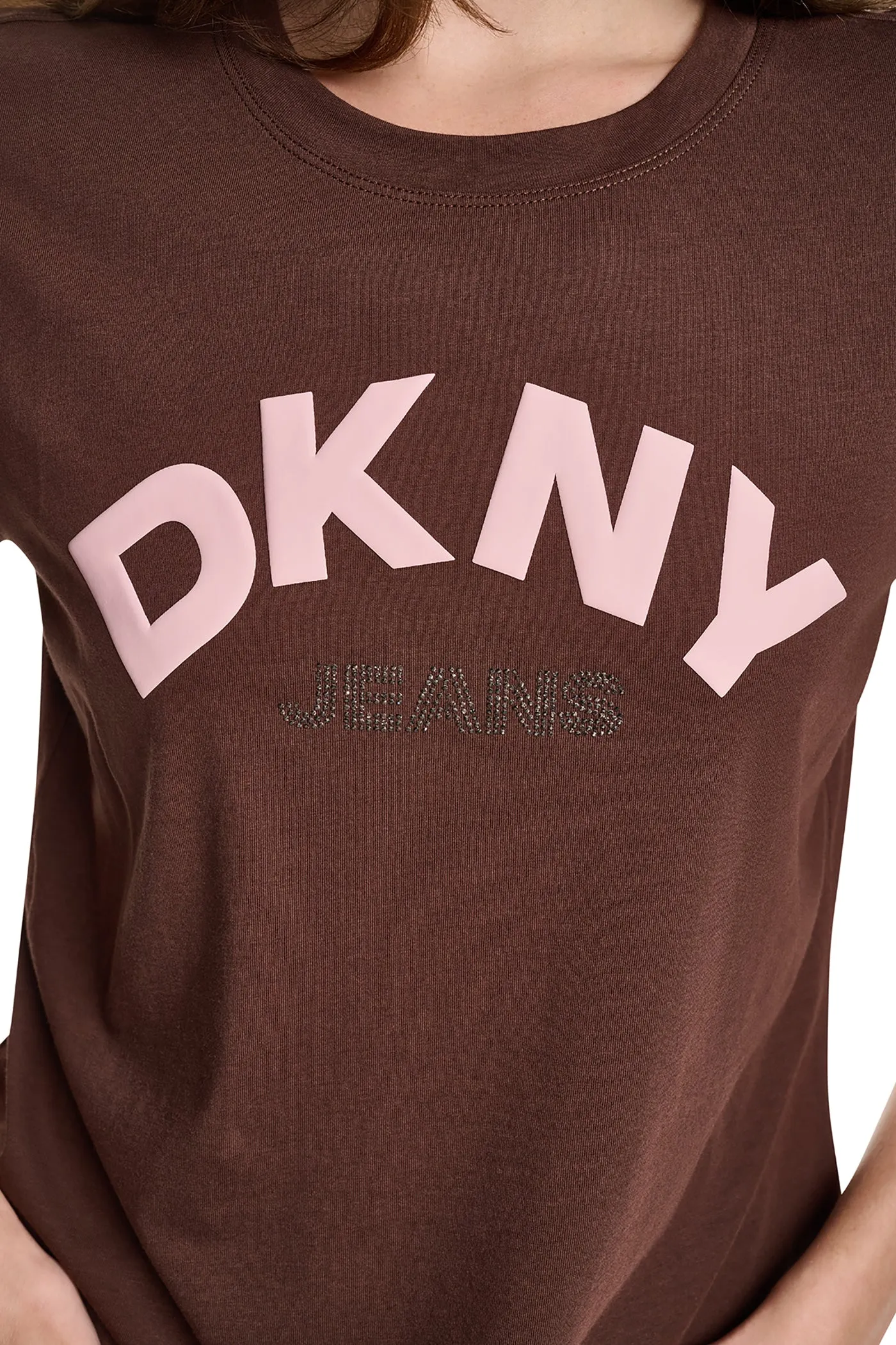 ARCHED RHINESTONE LOGO TEE sold by DKNY product image thumbnail 5