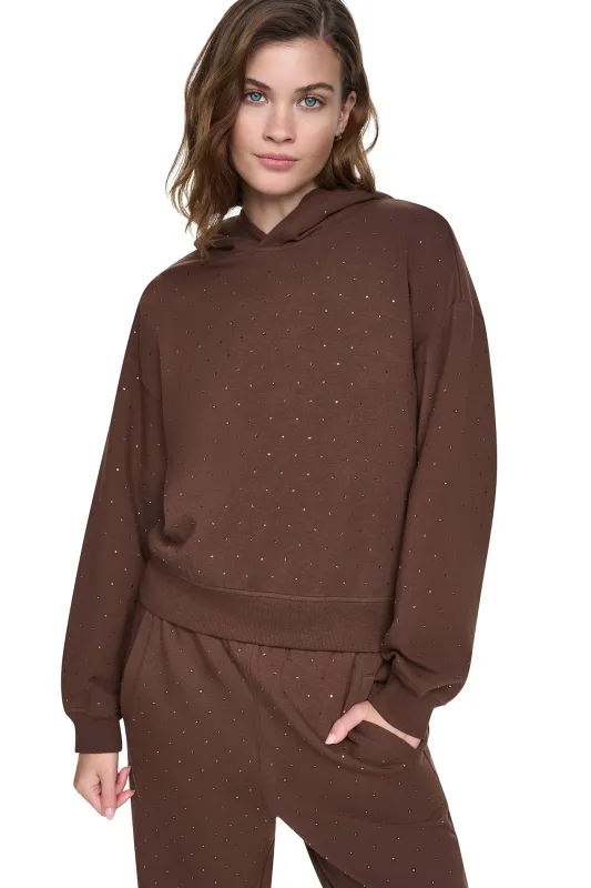 RHINESTONE HOODIE made by DKNY