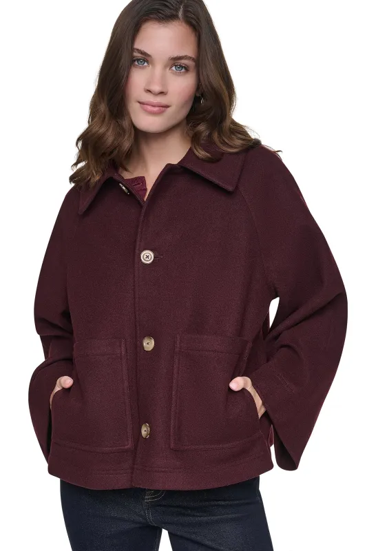 SHORT SWING COAT made by DKNY