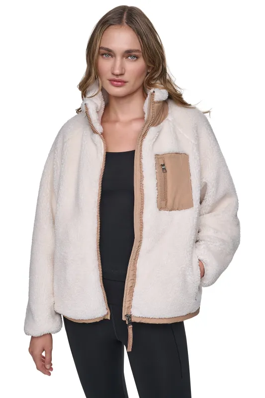 SHERPA FULL ZIP JACKET made by DKNY
