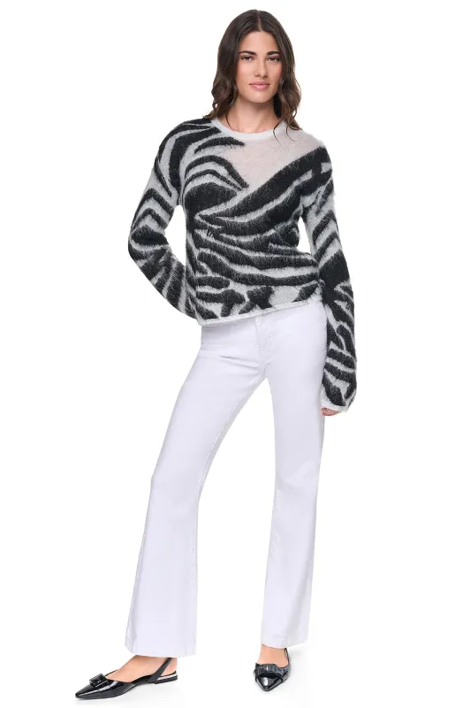 BRUSHED ANIMAL INTARSIA SWEATER made by DKNY