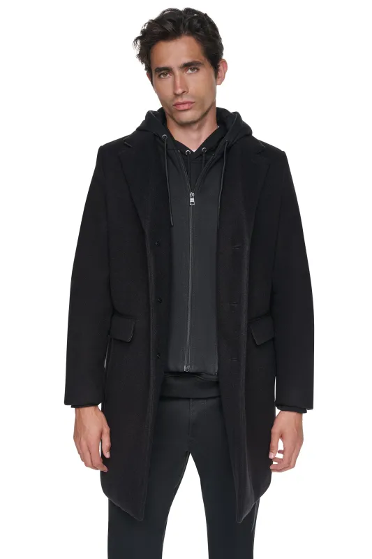 FAUX WOOL COAT made by DKNY