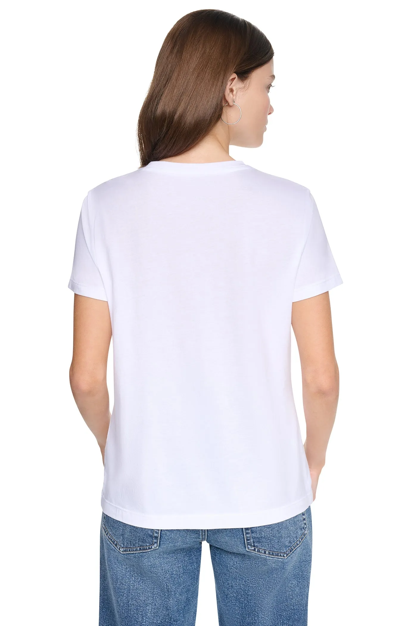 CRYSTAL DISTRESSED LOGO TEE sold by DKNY product image thumbnail 3