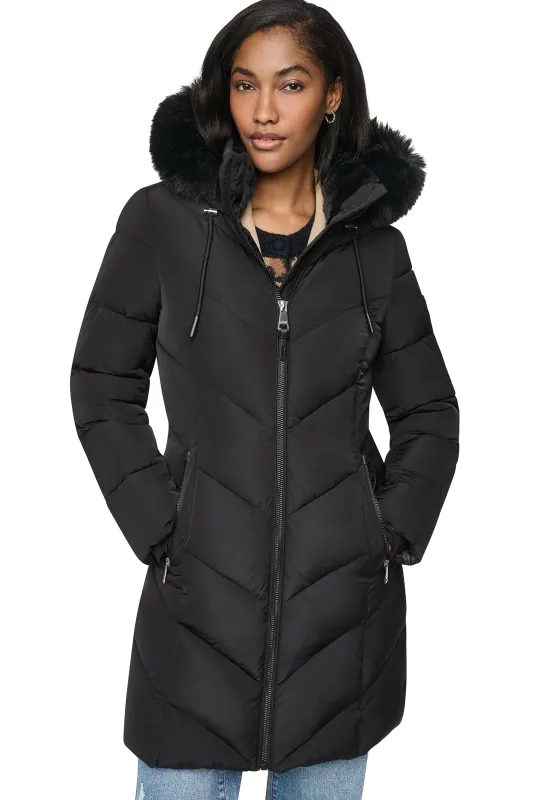 WALKER WITH FAUX FUR LINED HOOD made by DKNY