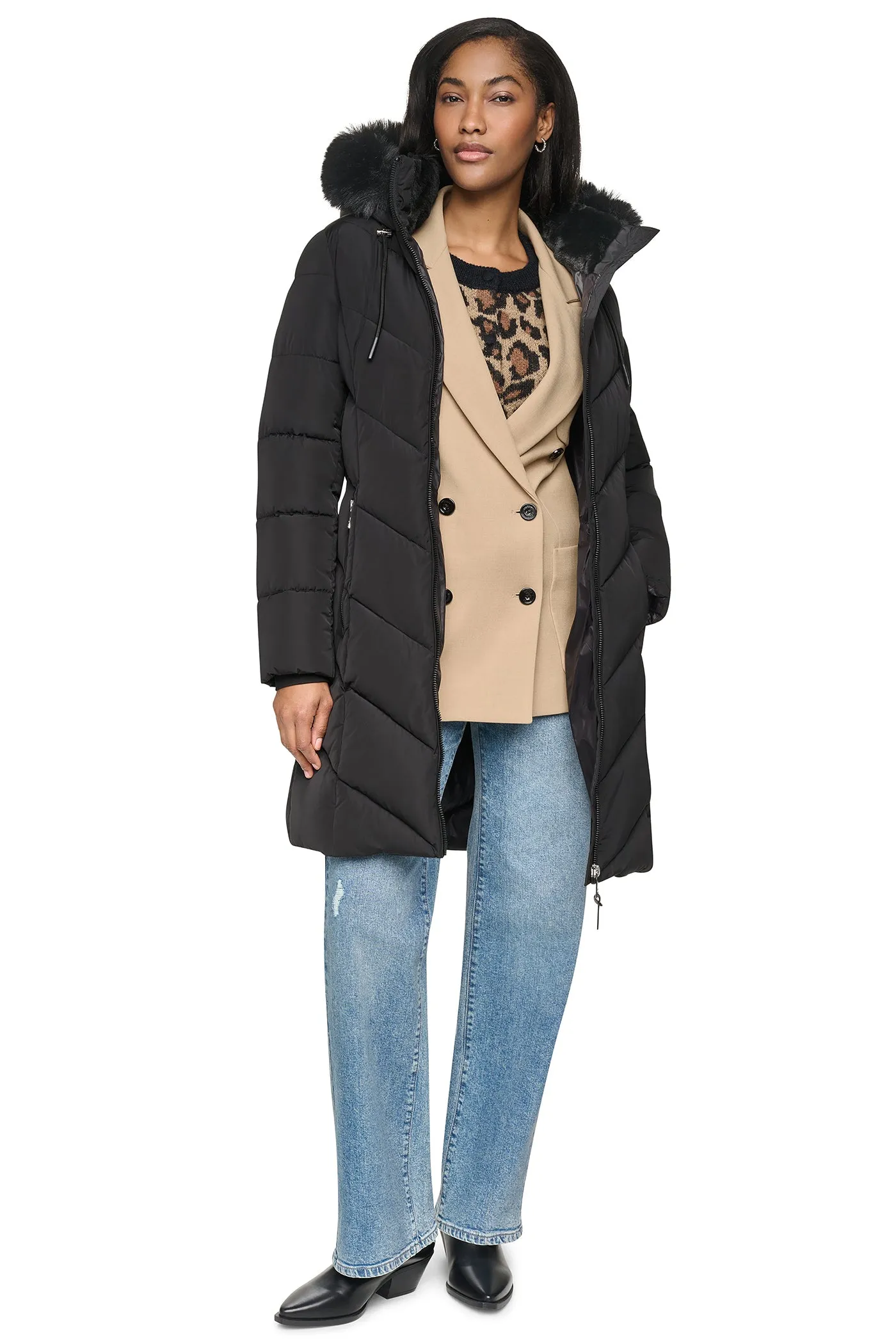 WALKER WITH FAUX FUR LINED HOOD sold by DKNY product image thumbnail 5