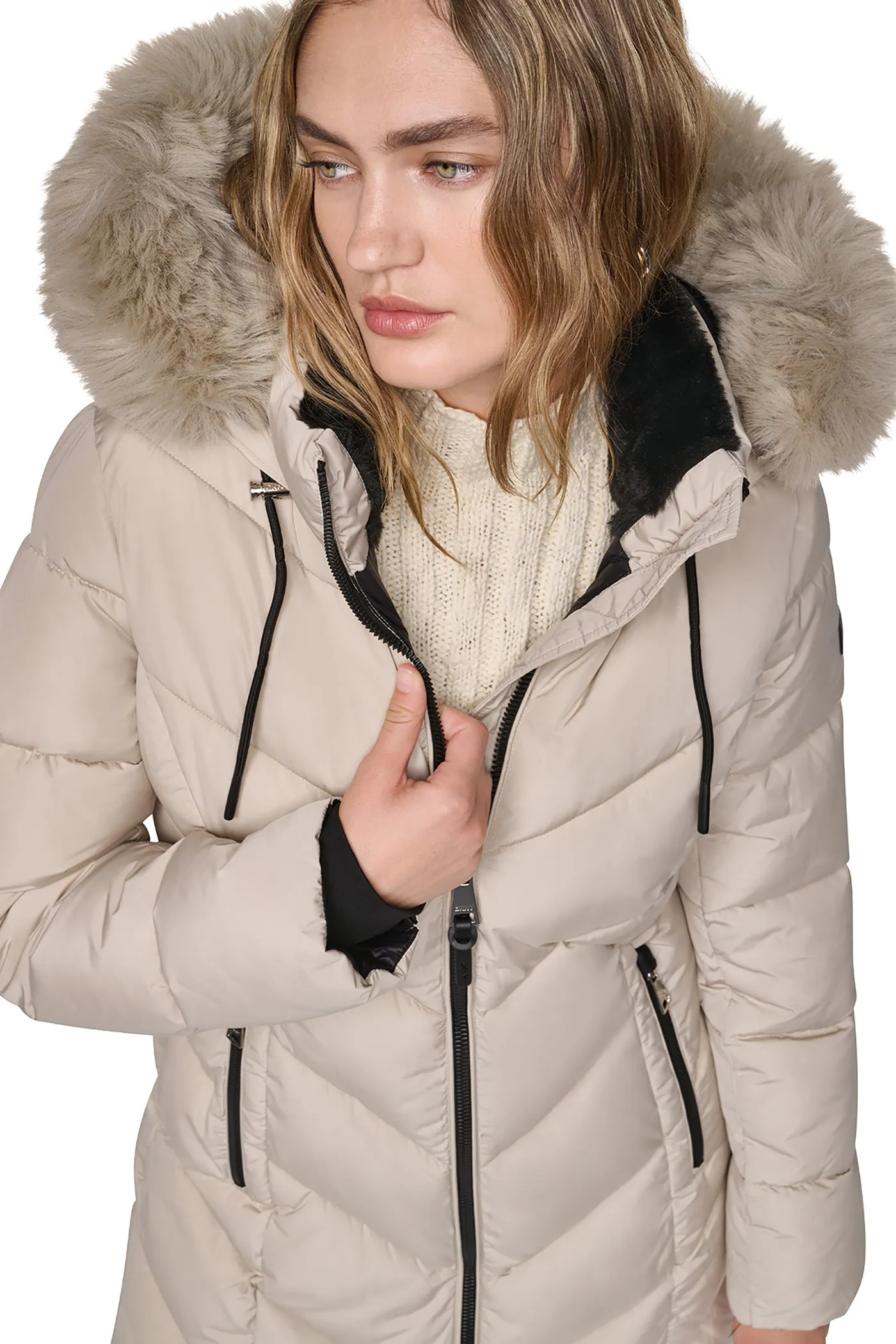 WALKER WITH FAUX FUR LINED HOOD sold by DKNY product image thumbnail 4