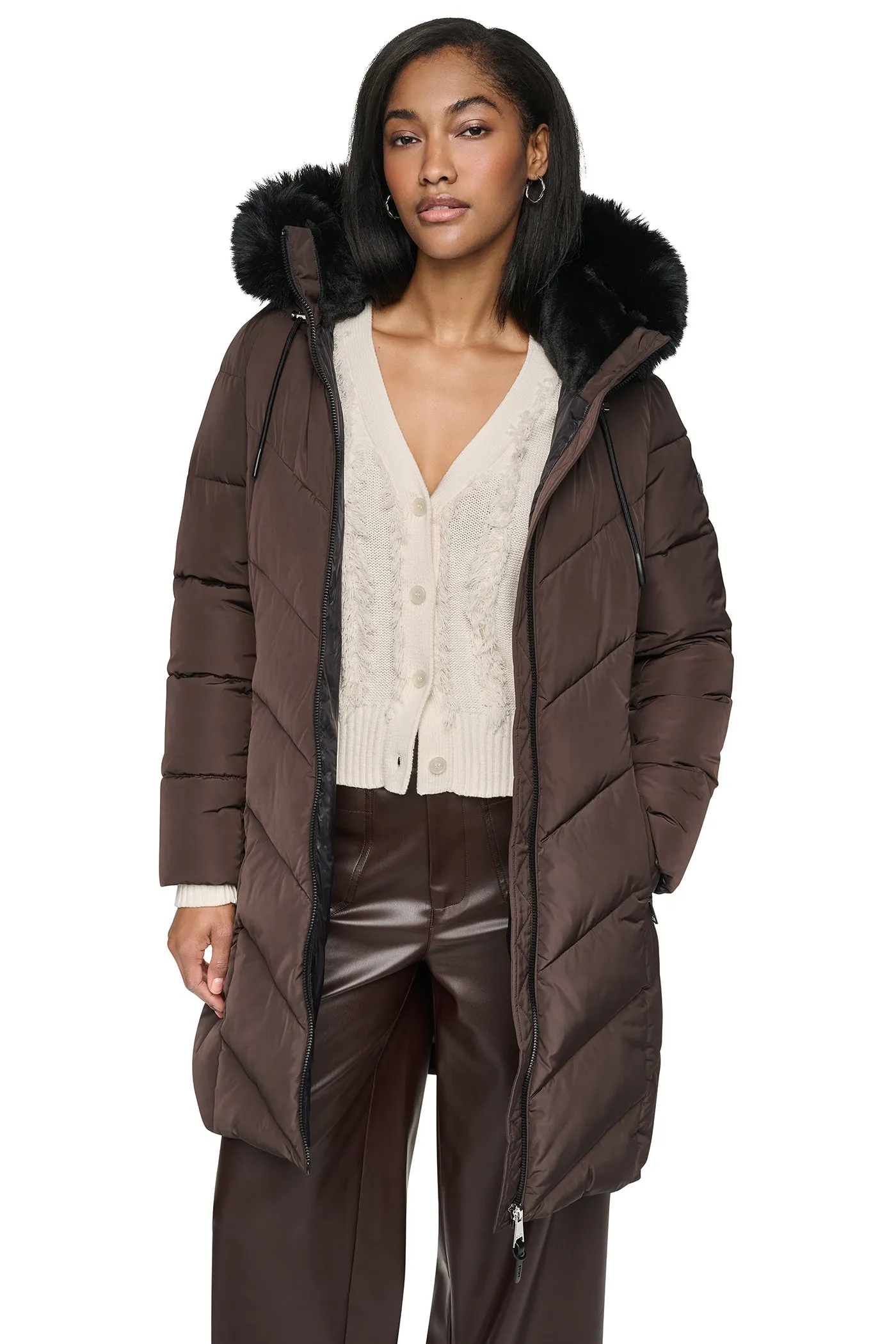 WALKER WITH FAUX FUR LINED HOOD sold by DKNY product image thumbnail 5