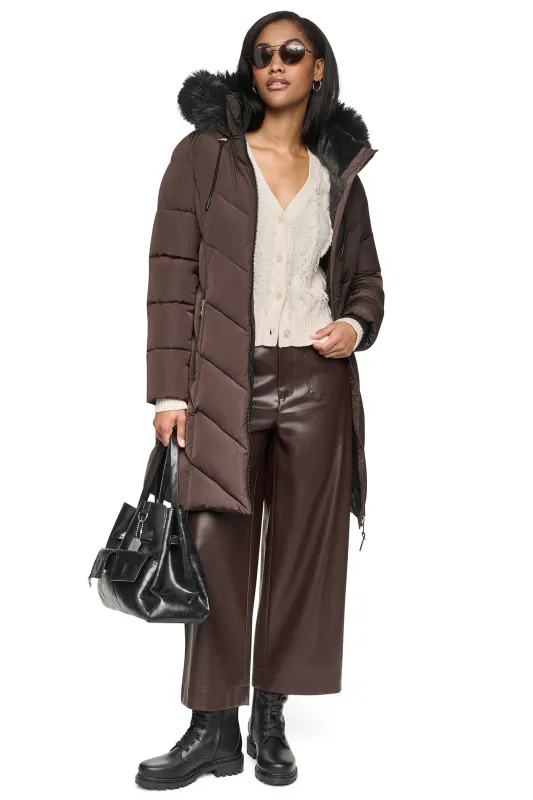 WALKER WITH FAUX FUR LINED HOOD made by DKNY