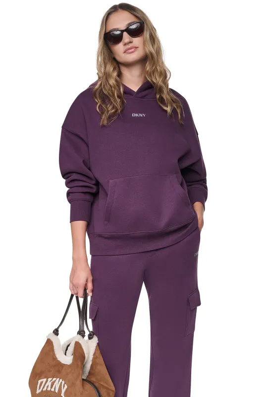 METALLIC BUBBLE LOGO HOODIE made by DKNY