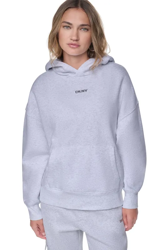 METALLIC BUBBLE LOGO HOODIE made by DKNY