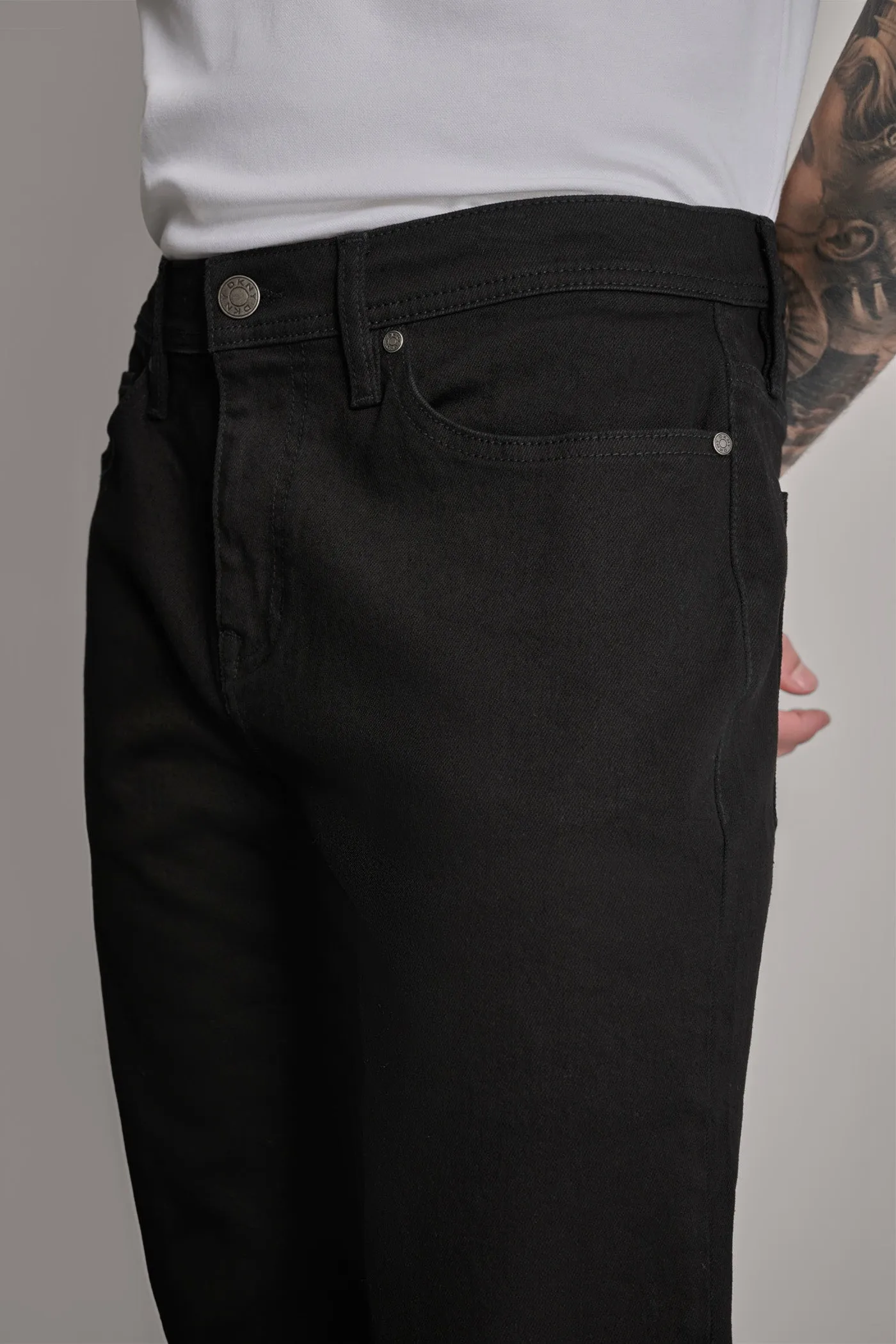 SLIM STRAIGHT BLACK DENIM sold by DKNY product image thumbnail 4