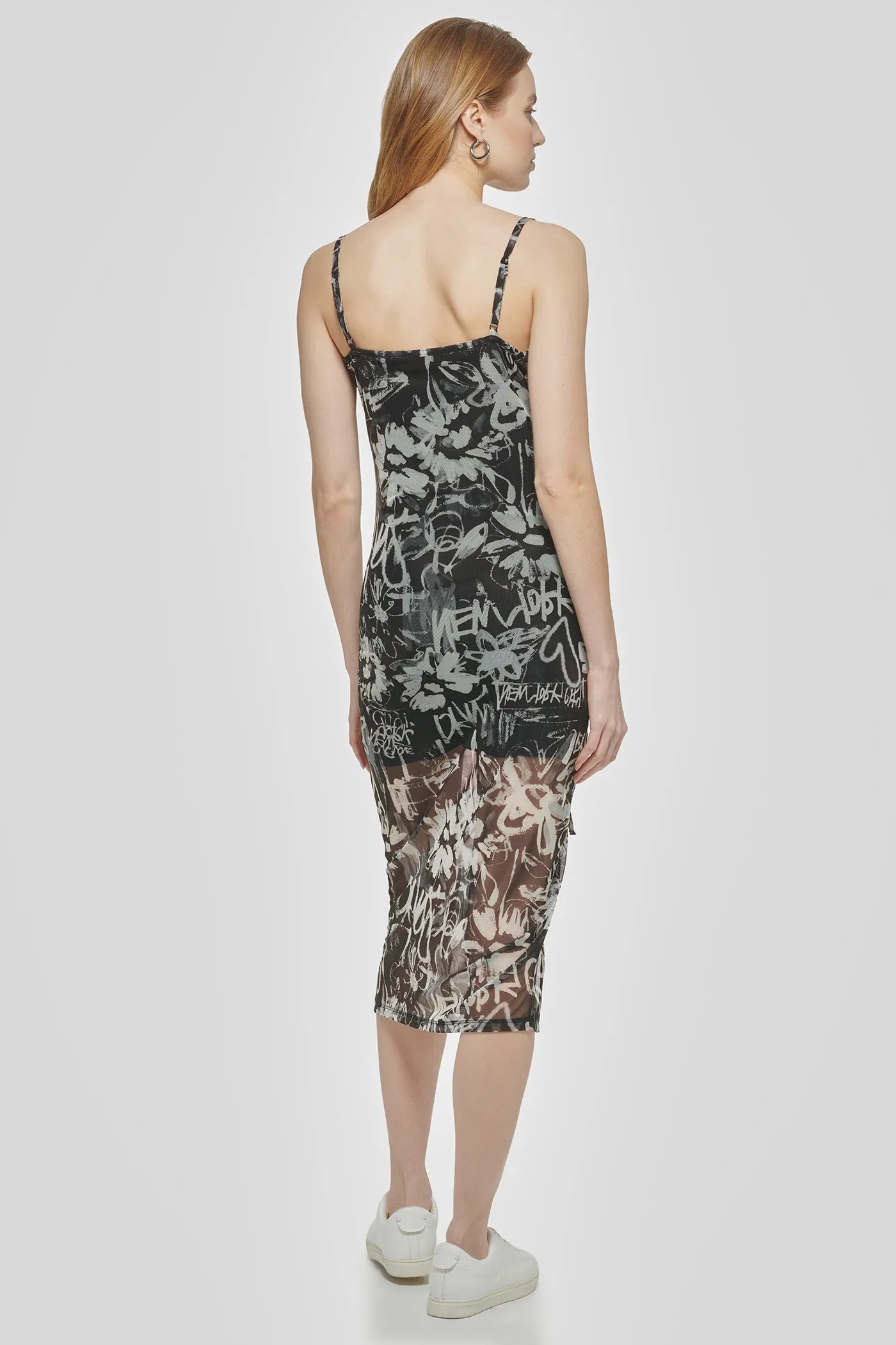 MIX MEDIA MESH DRESS sold by DKNY product image thumbnail 2