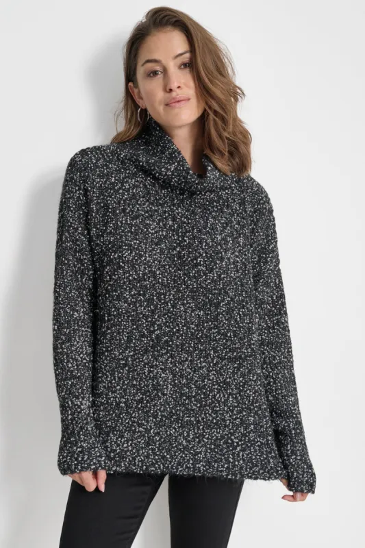 BOUCLE OVERSIZED SWEATER sold by DKNY