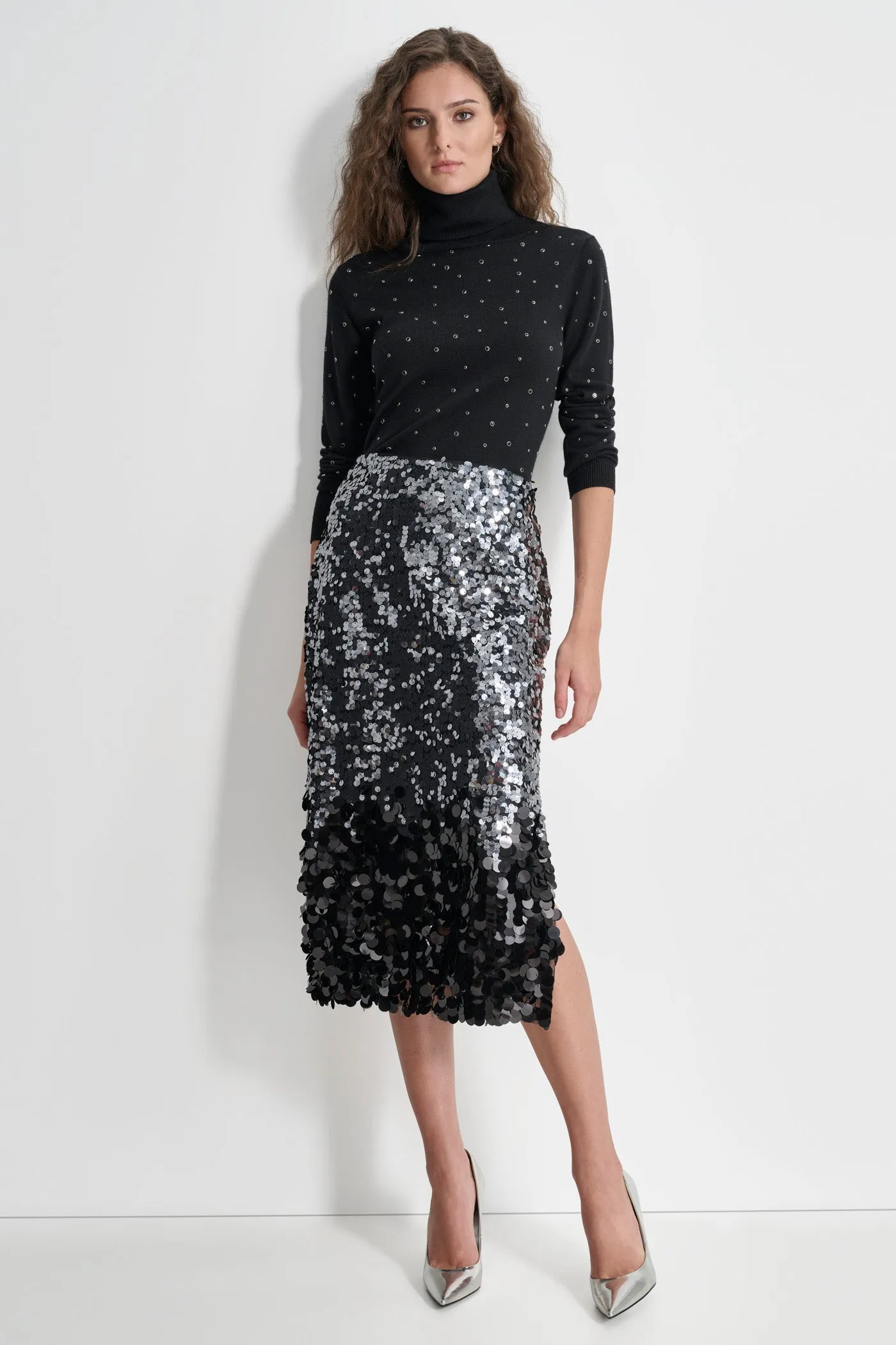 MULTI SCALE SEQUIN SKIRT sold by DKNY product image thumbnail 3