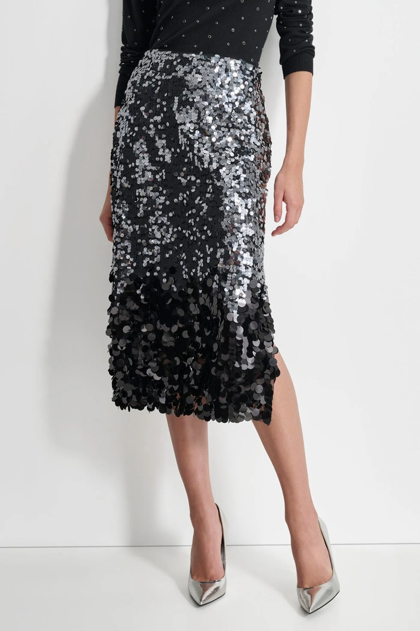 MULTI SCALE SEQUIN SKIRT sold by DKNY