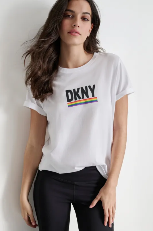 RAINBOW PRIDE LOGO TEE made by DKNY