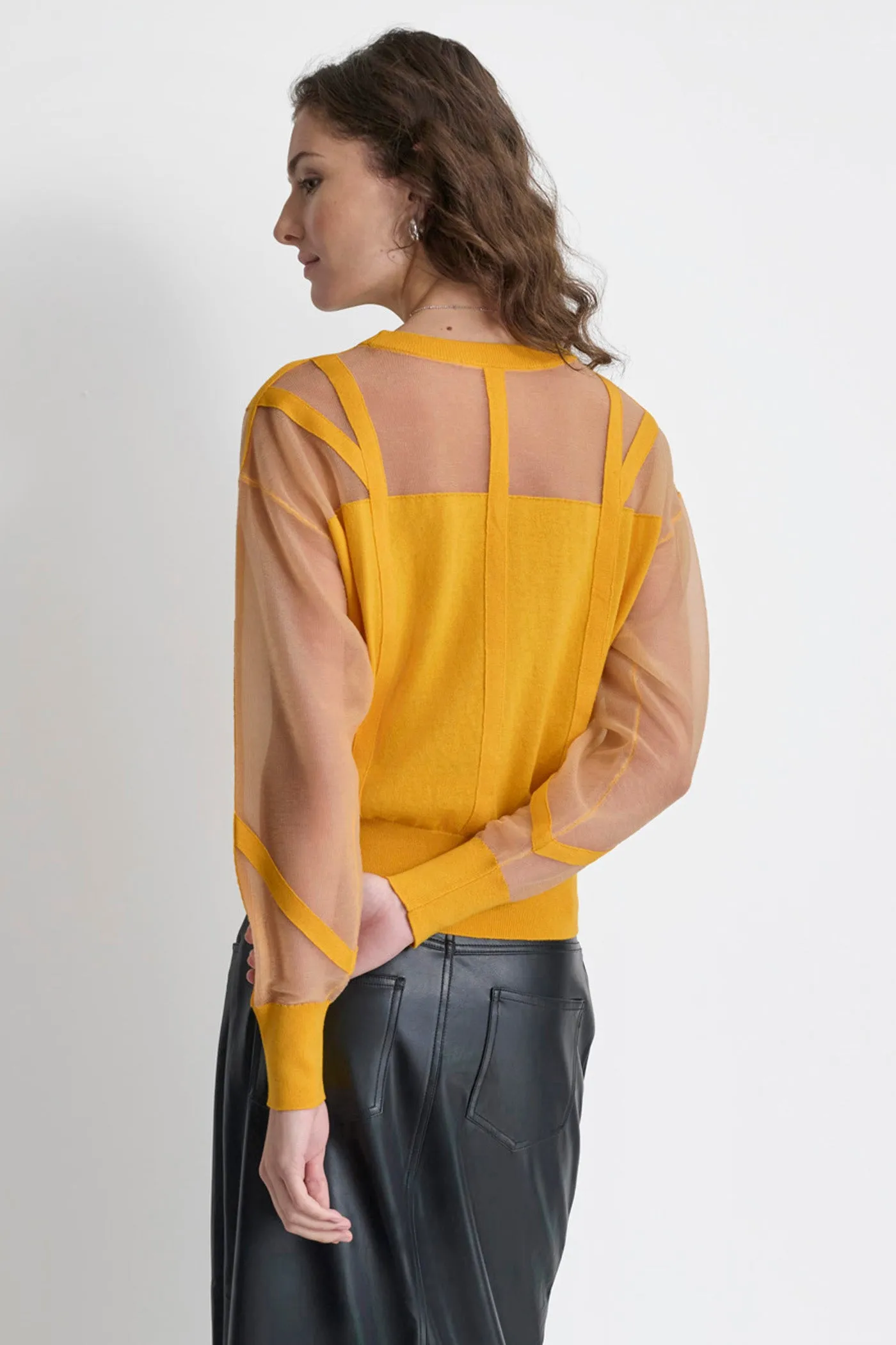 CORSET SEAM SHEER TOP sold by DKNY product image thumbnail 2