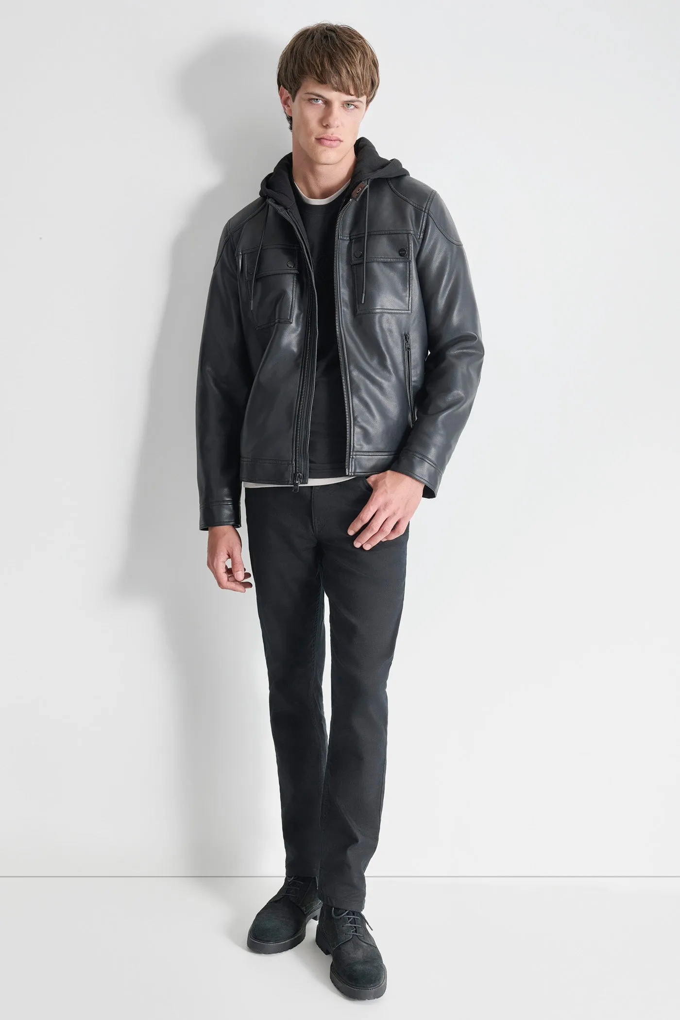 FAUX LEATHER JACKET sold by DKNY product image thumbnail 3