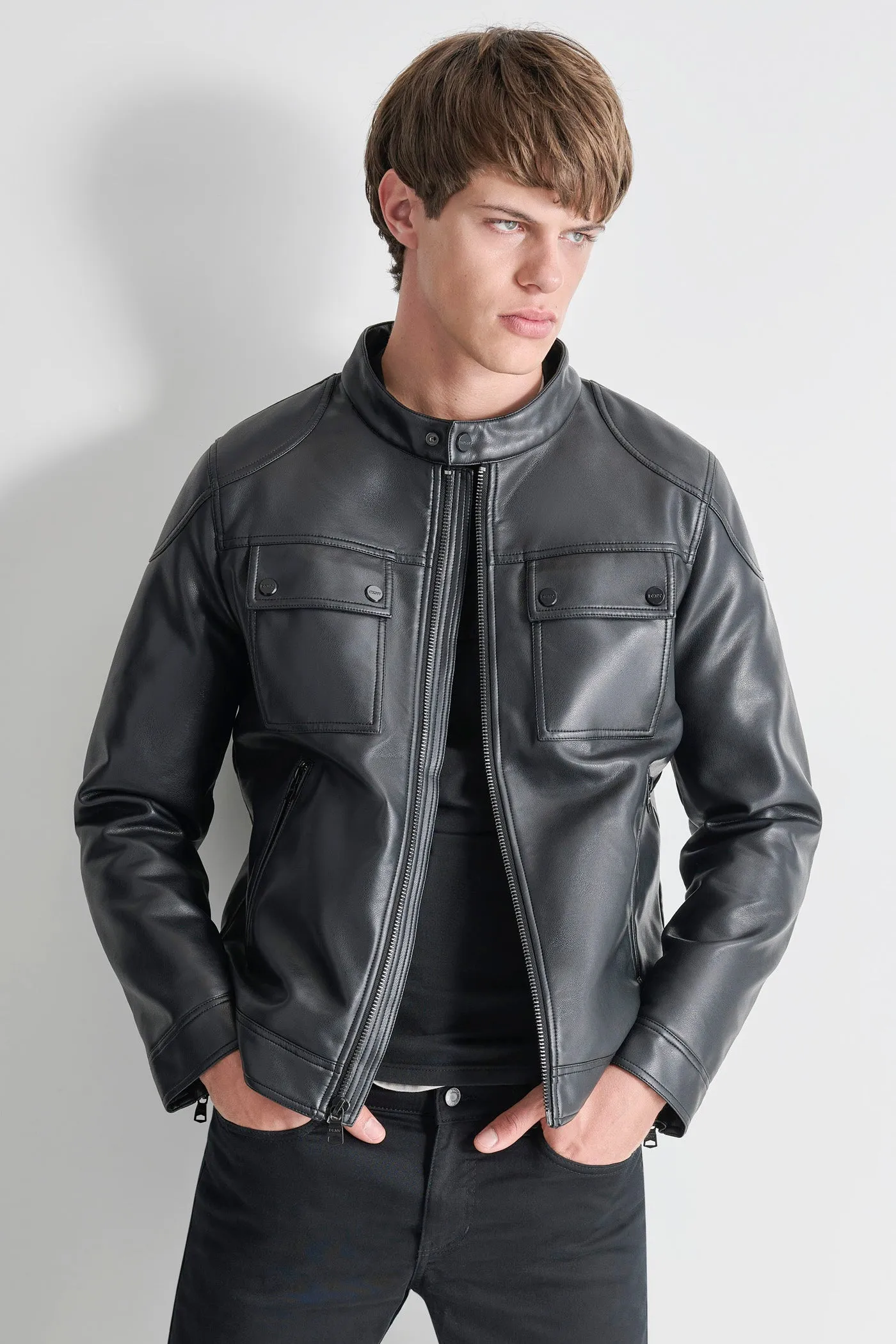FAUX LEATHER JACKET sold by DKNY product image thumbnail 4