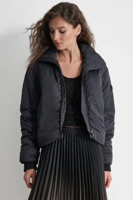 COATED SATIN PUFFER made by DKNY