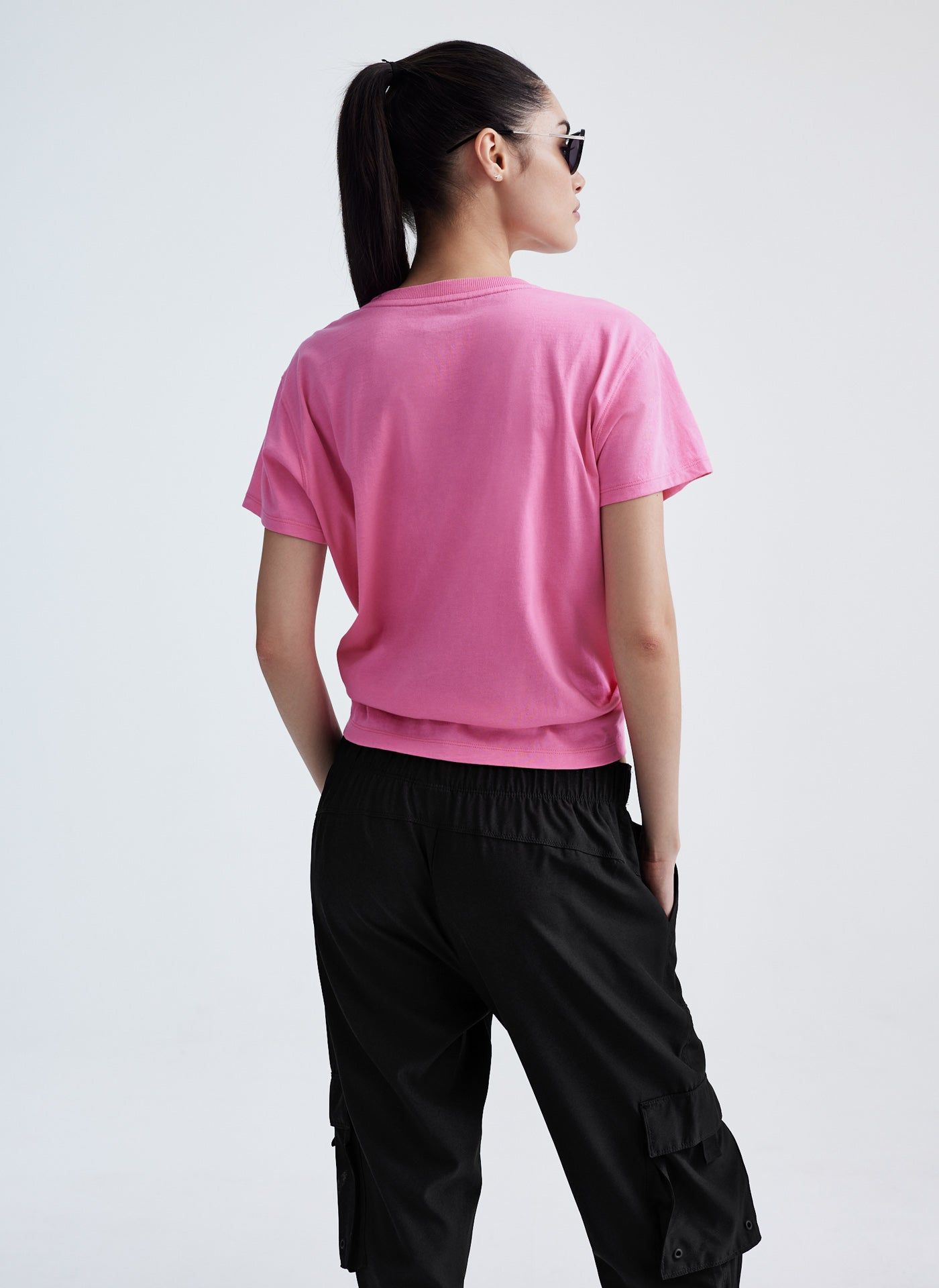 METALLIC BUBBLE LOGO KNOT FRONT TEE sold by DKNY product image thumbnail 3