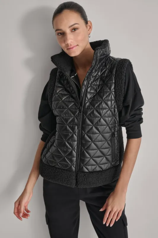 DIAMOND QUILTED PUFFER VEST sold by DKNY