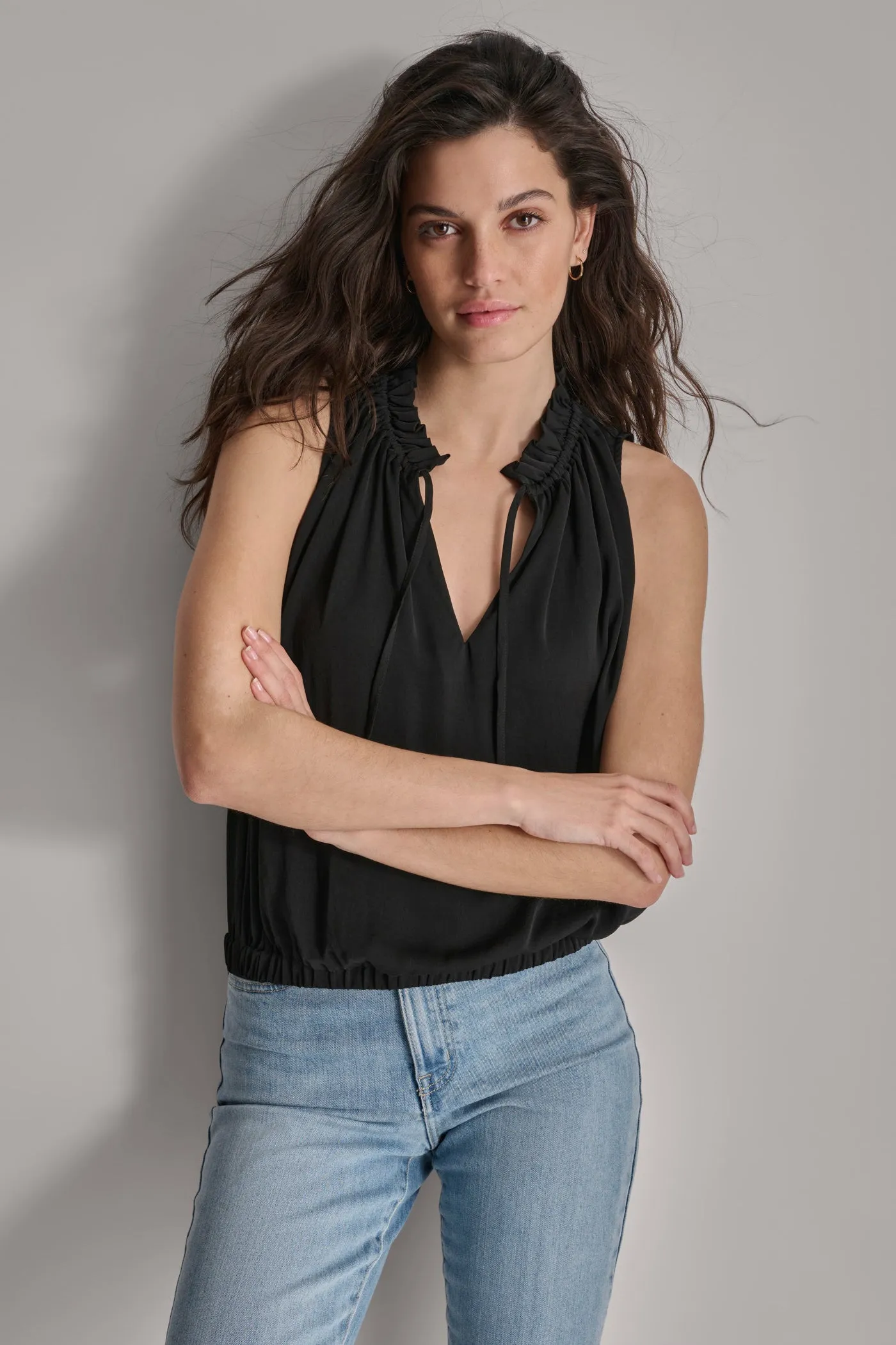 SLEEVELESS BLOUSE sold by DKNY