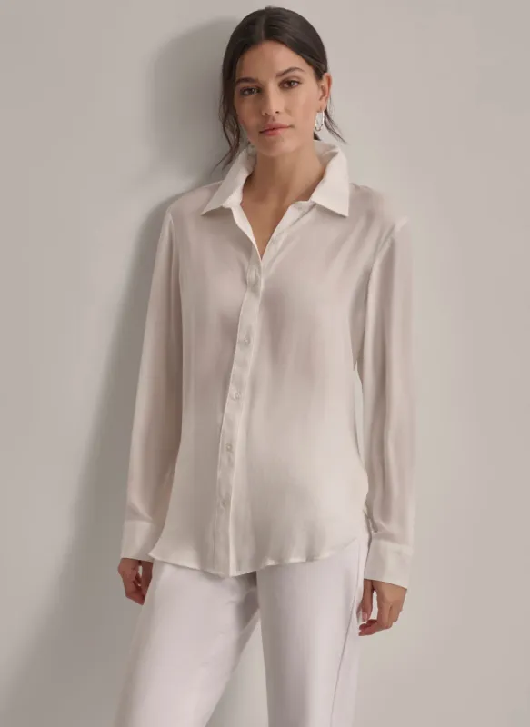 BUTTON UP WOVEN SHIRT sold by DKNY