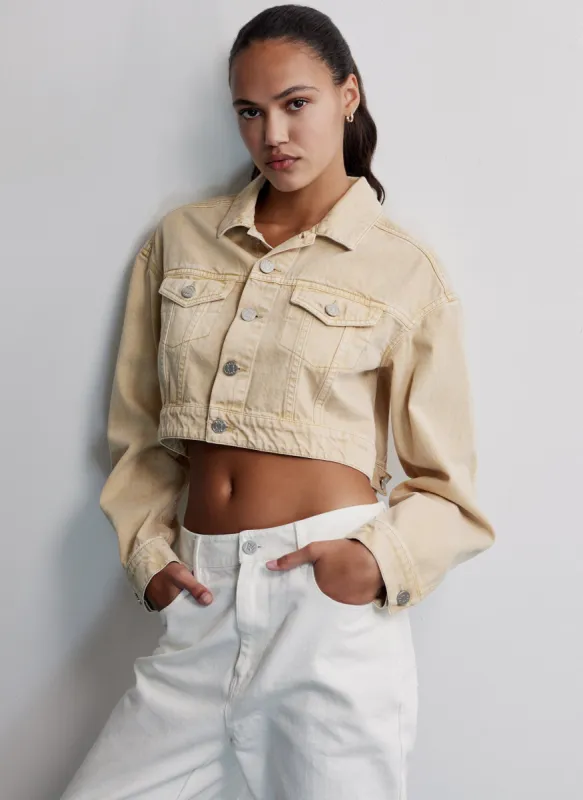 DENIM JACKET WITH BACK LOGO PRINT sold by DKNY
