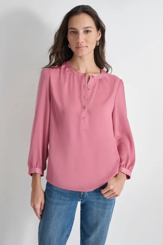 JEWEL NECKLINE BUTTON HENLEY sold by DKNY