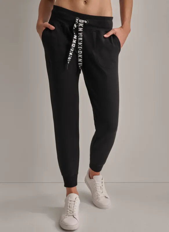 TWO TONE LOGO DRAWCORD JOGGER sold by DKNY
