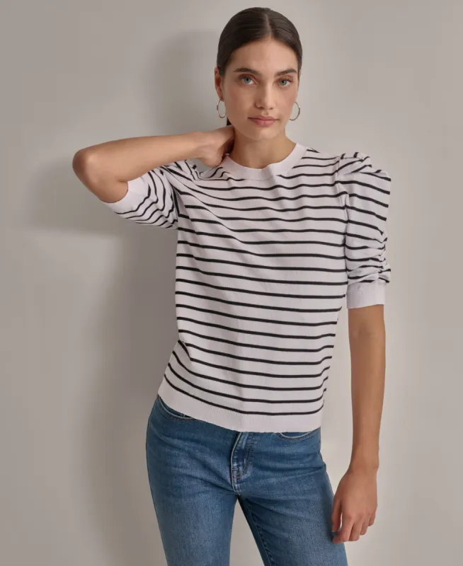 CREW NECK STRIPE TOP sold by DKNY