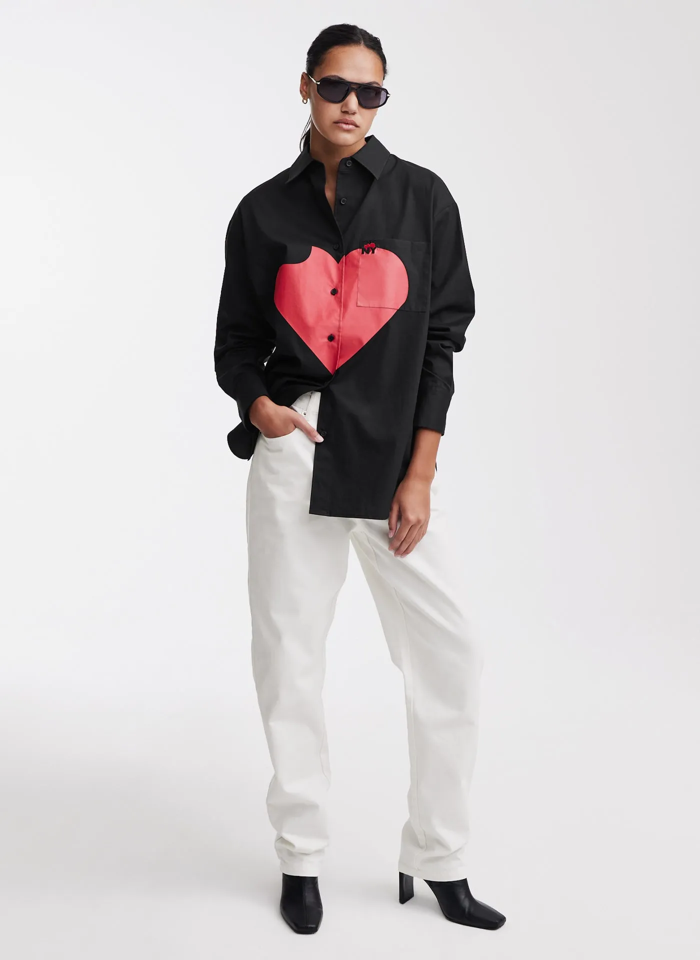 Oversized Shirt with Printed Heart sold by DKNY product image thumbnail 3