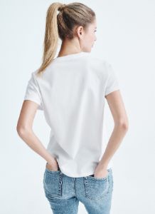 STACKED CAMO SPARKLE LOGO TEE sold by DKNY