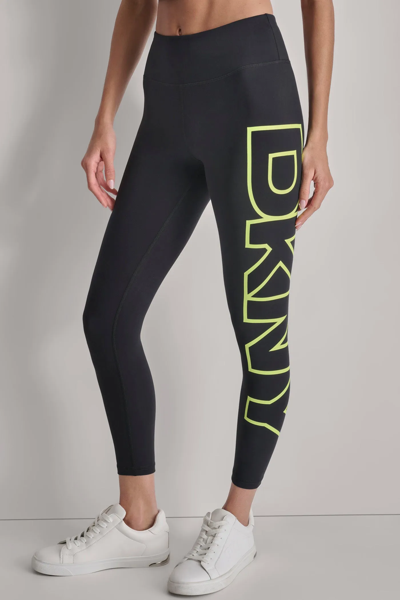 HIGH WAIST 7/8 EXPLODED LOGO LEGGINGS sold by DKNY