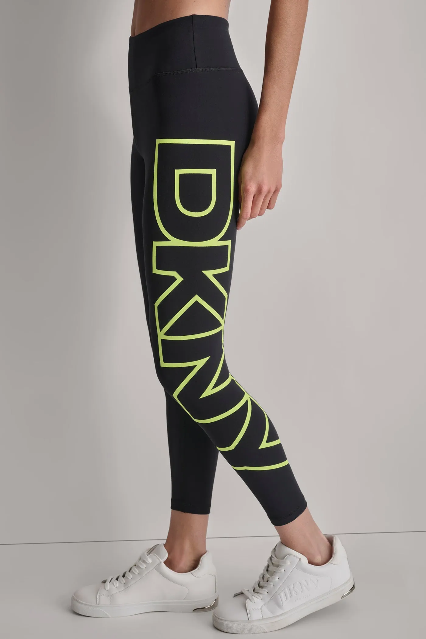 HIGH WAIST 7/8 EXPLODED LOGO LEGGINGS sold by DKNY product image thumbnail 4