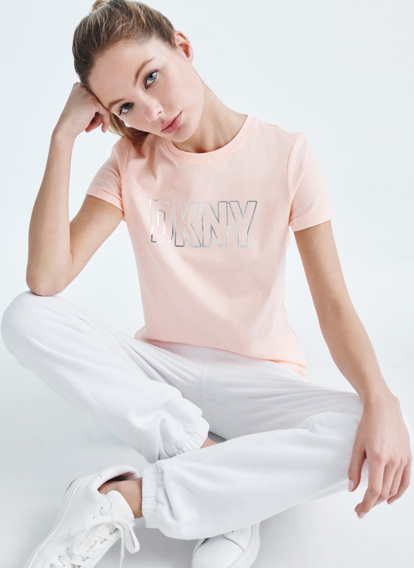 FOIL OUTLINE LOGO TEE sold by DKNY product image thumbnail 3