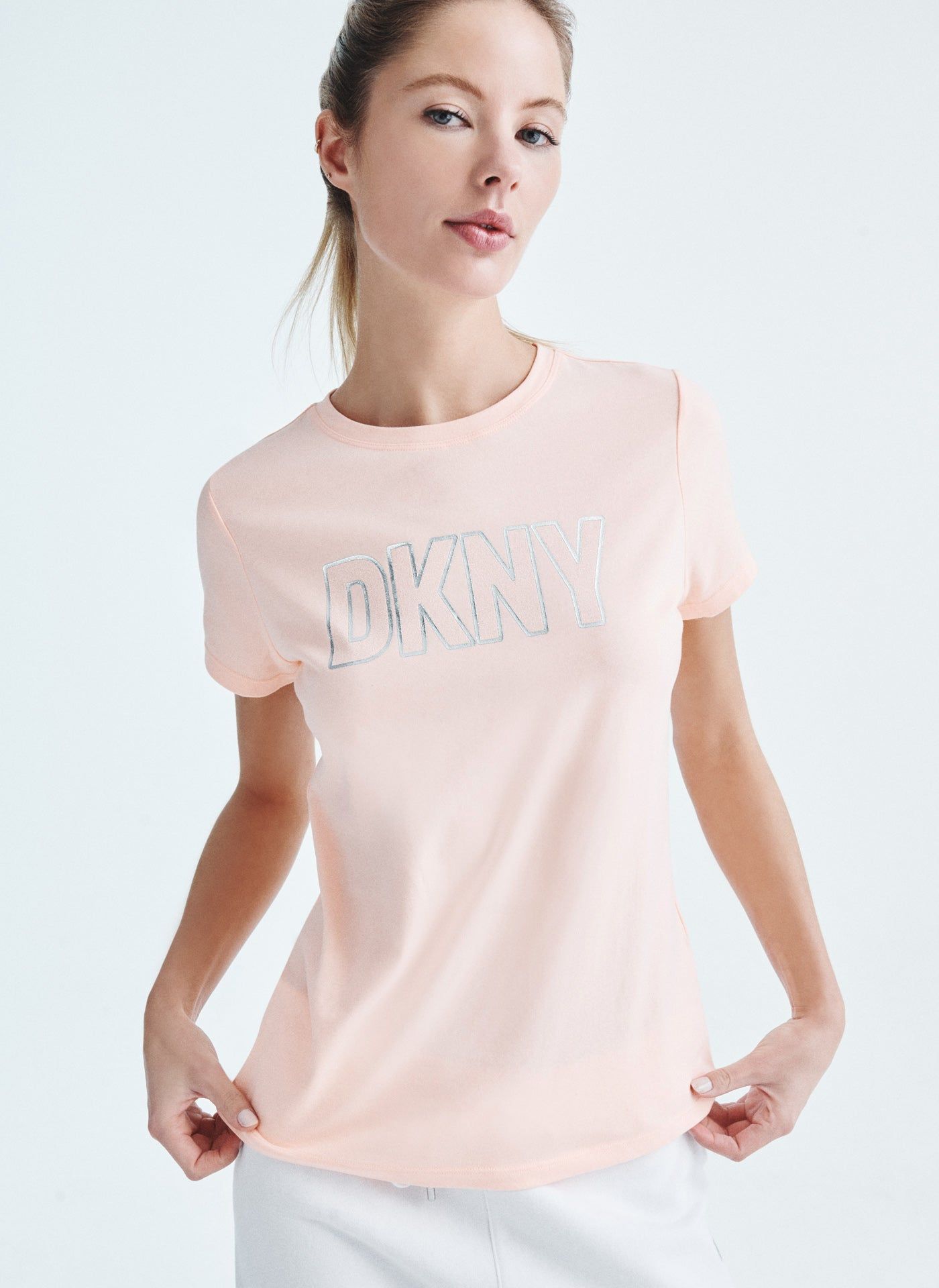 FOIL OUTLINE LOGO TEE sold by DKNY
