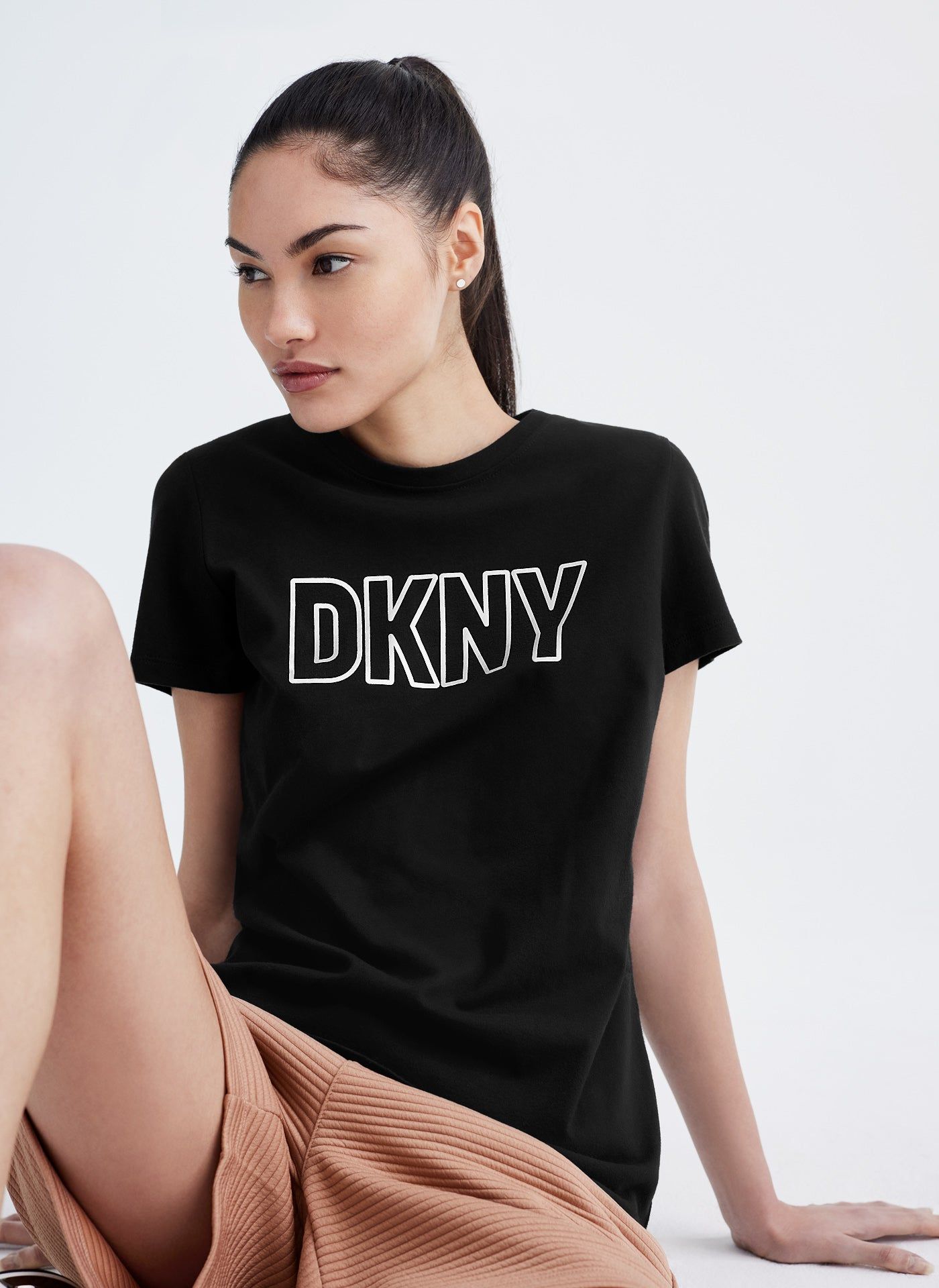FOIL LOGO CREW NECK TEE sold by DKNY