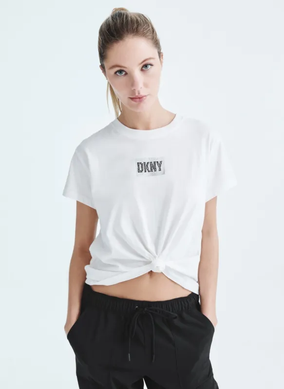 CRYSTAL LOGO TEE sold by DKNY