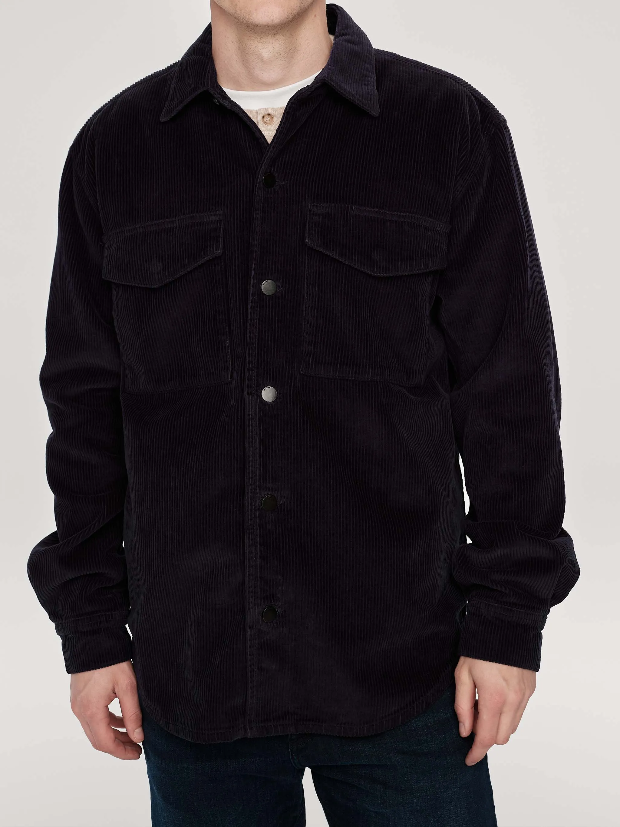 Hudson & Perry Shirt | Deep Marine Corduroy (Navy) sold by DL1961