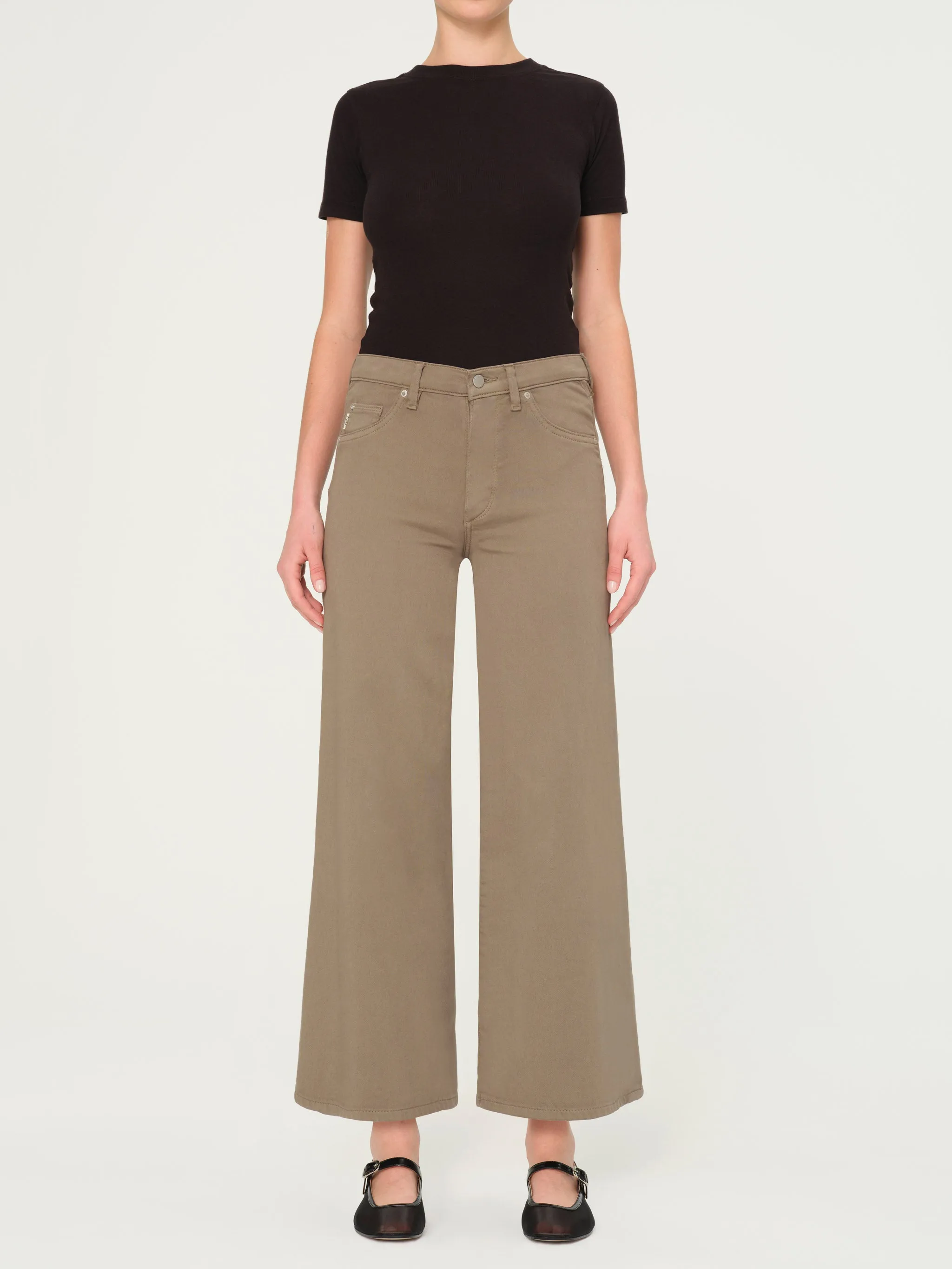 Hepburn Wide Leg High Rise Ankle | Coastal Marsh sold by DL1961