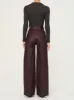 Hepburn Wide Leg High Rise 32" Jeans | Mulberry sold by DL1961