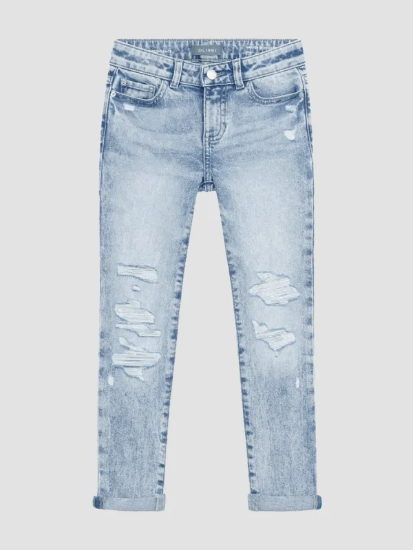 Harper Boyfriend Straight | Super Light Distressed sold by DL1961