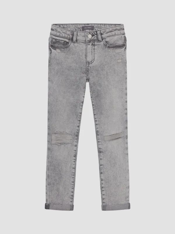 Harper Boyfriend Straight | Chalk Distressed sold by DL1961