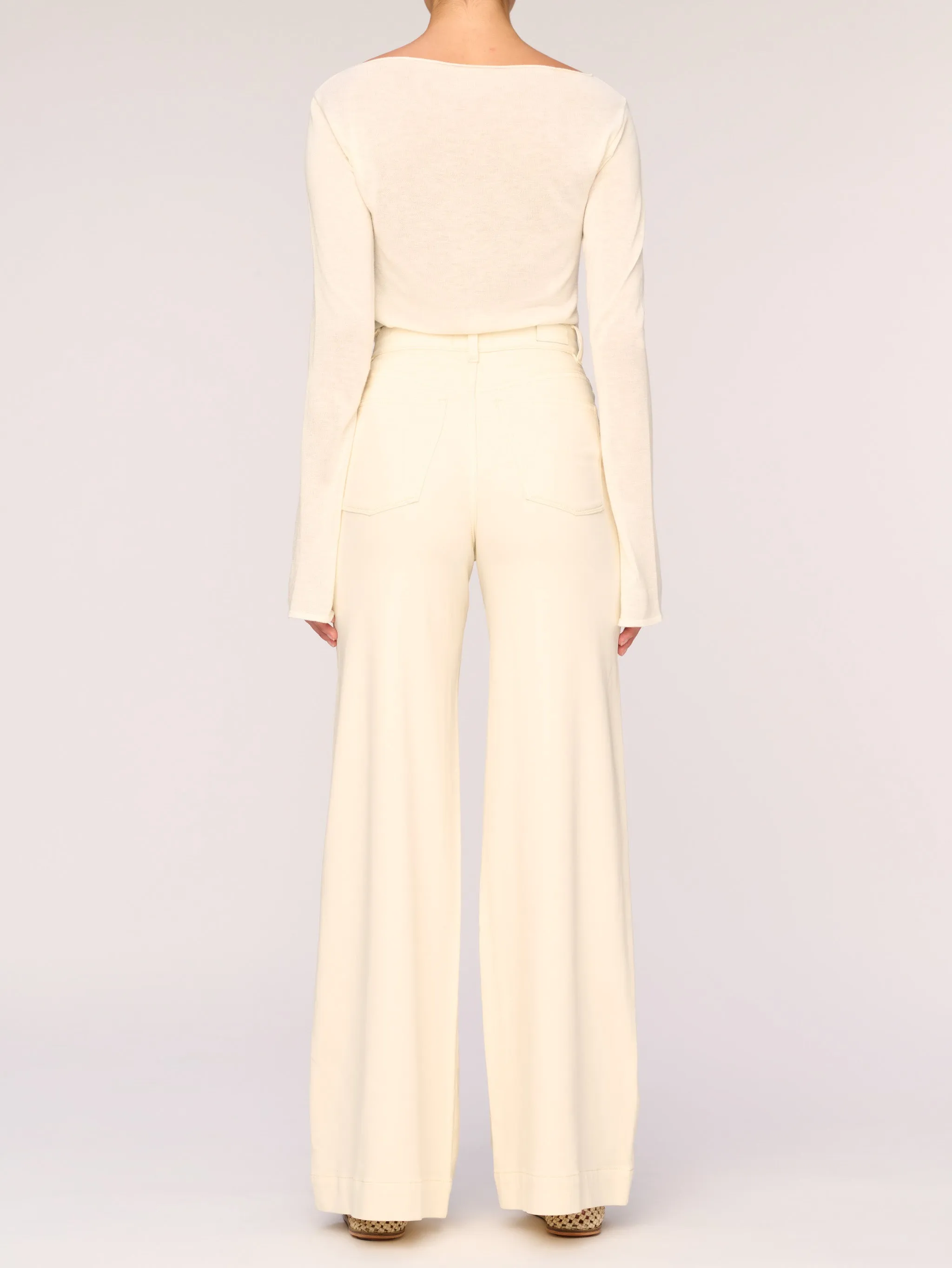 Hepburn Wide Leg High Rise 32" | Manilla Knit sold by DL1961 product image thumbnail 4