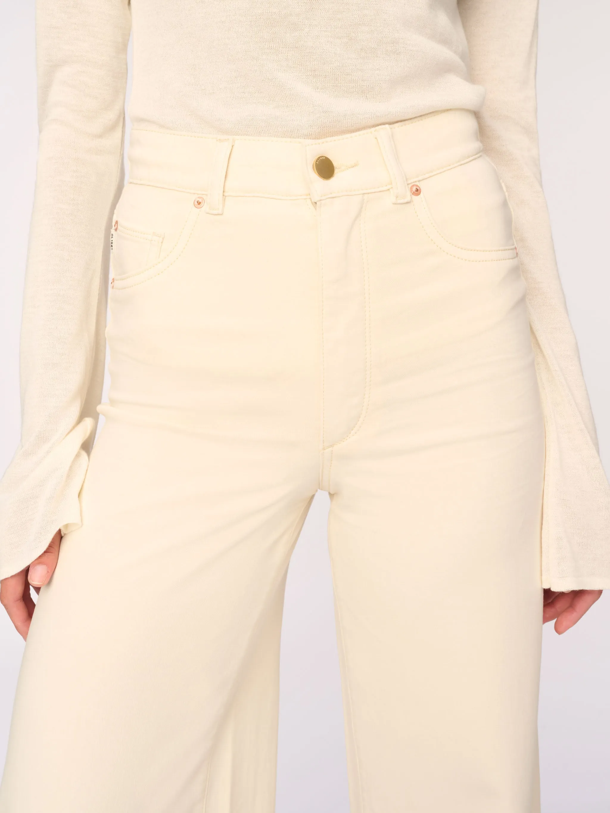 Hepburn Wide Leg High Rise 32" | Manilla Knit sold by DL1961 product image thumbnail 5